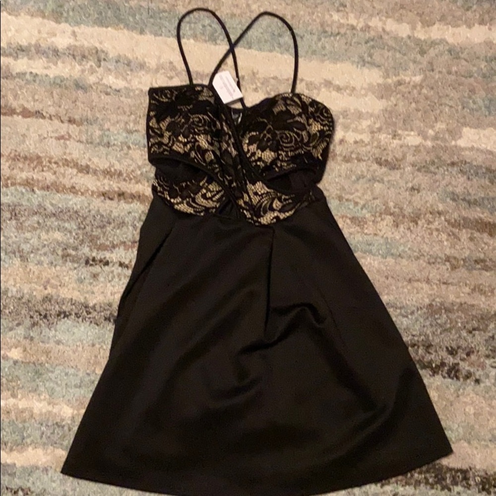 Black crisscross dress